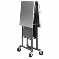 Cosco 66771DKG1E Smart Fold 25 1/2in x 52in Stainless Steel Folding Work Table with Casters 31266771DKG1